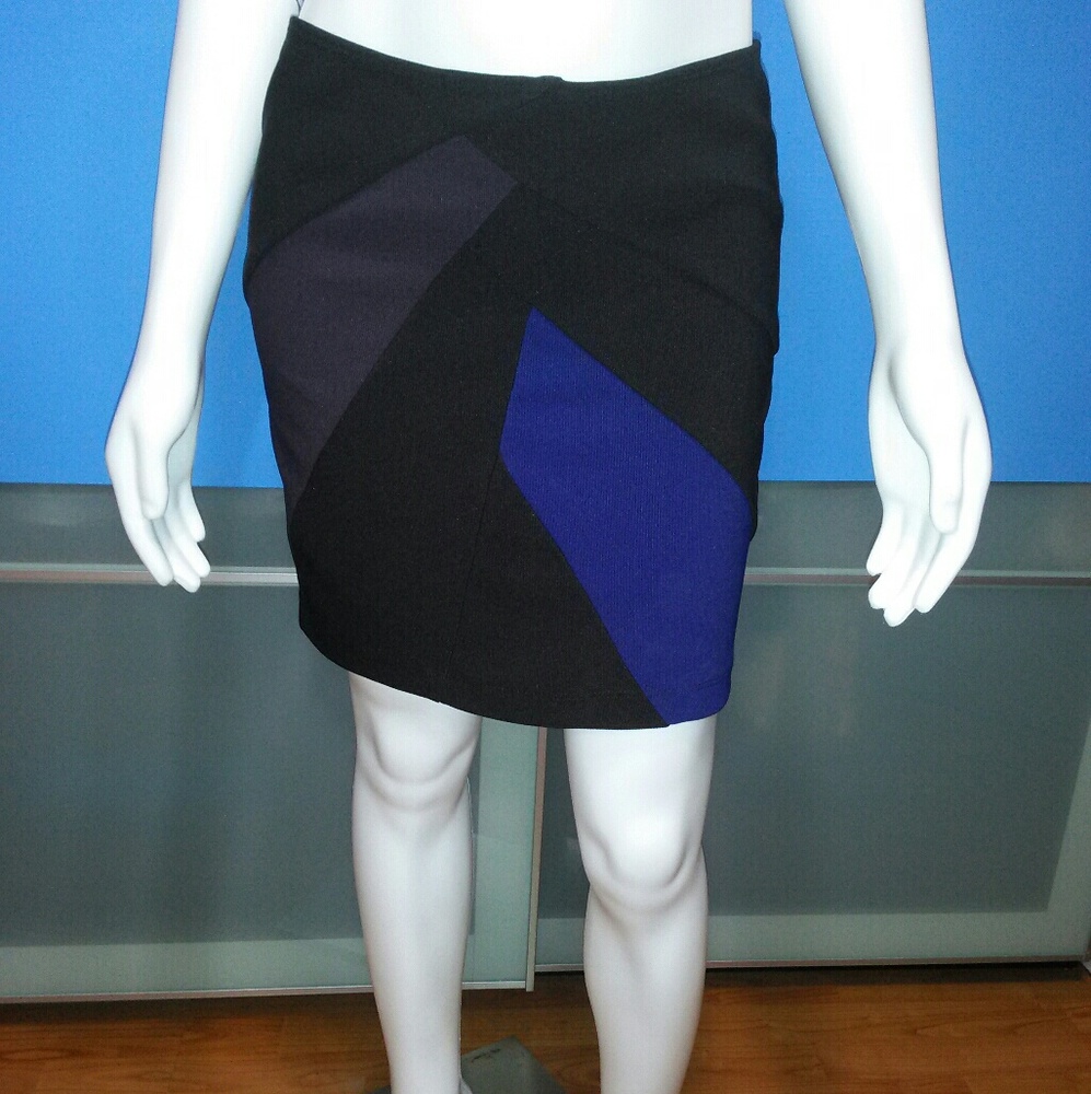 AQUA •Abstract Pencil skirt/ (S)